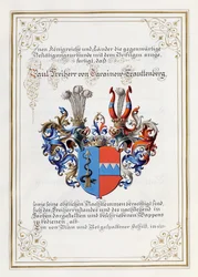 Escudo de Trauttenberg, de un diploma de nobleza